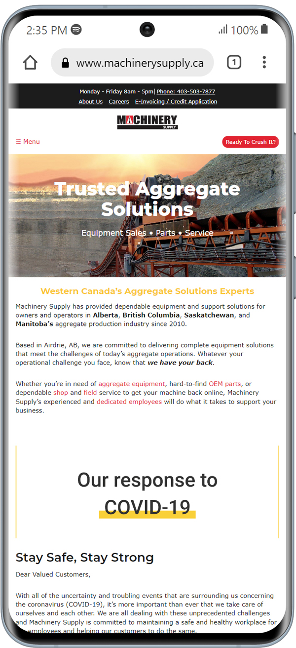 Machinery Supply Launches New Website 