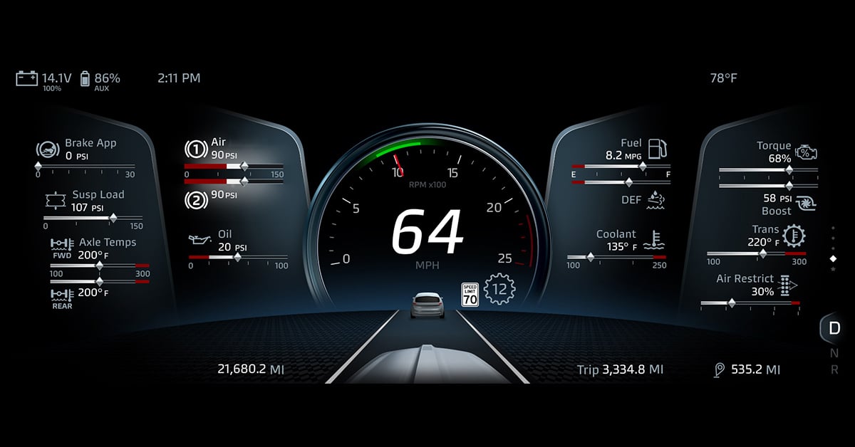 Kenworth Makes New 15-Inch Digital Display System Standard For T880 And W990