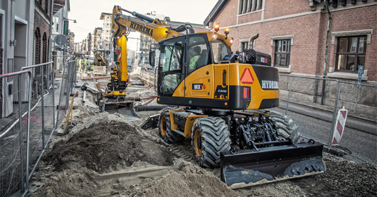 More Power In Upgraded Series Of Wheeled Excavators From Hydrema