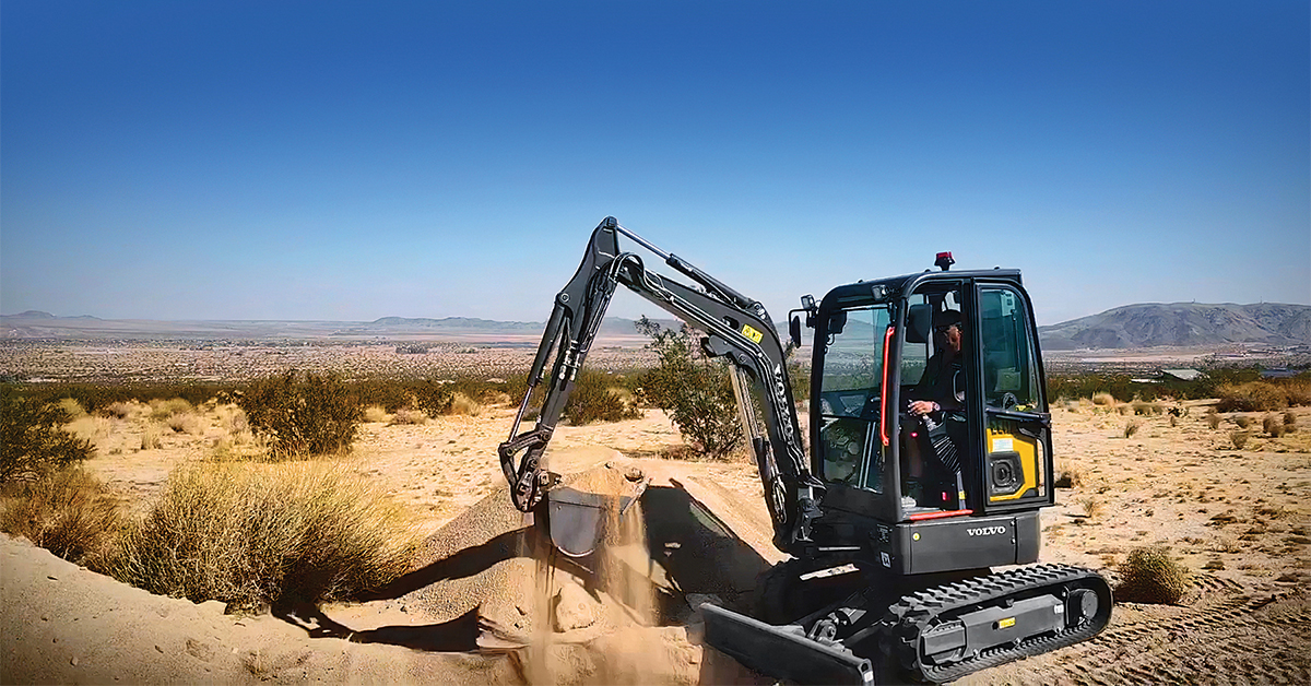 Green construction equipment makes its mark in the desert