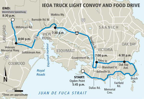 Popular Truck Light Convoy Returns To Vancouver Island