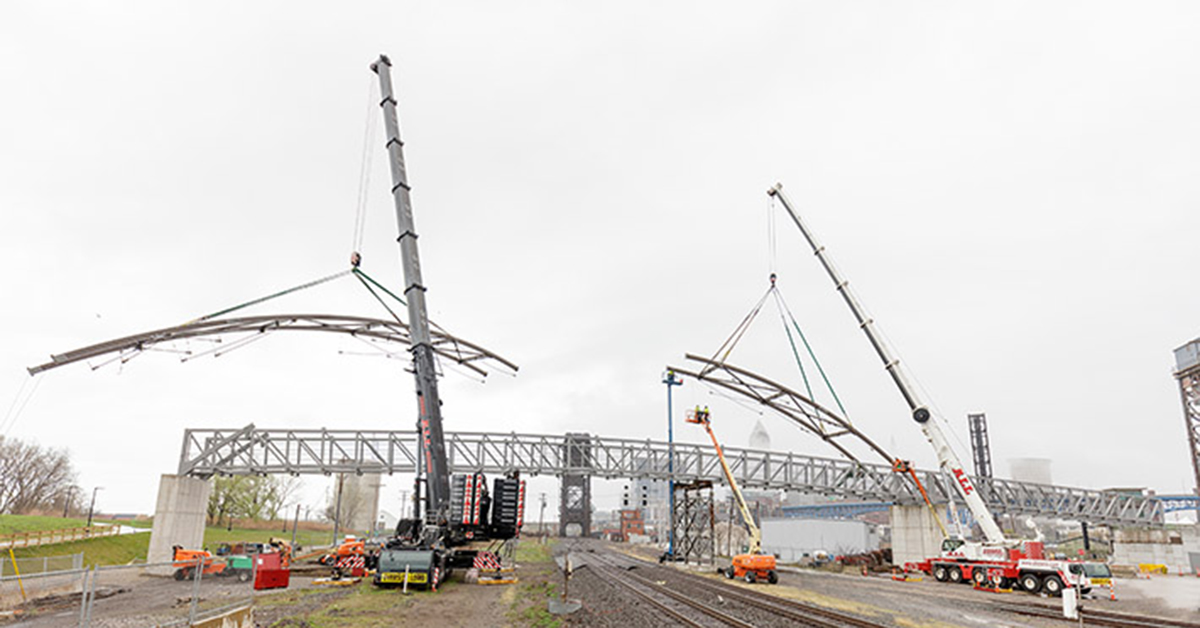 ALL Cranes Relies On Two Liebherrs For Dual Pick At Bridge In Cleveland